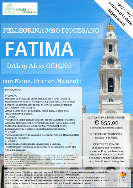 Cento anni di Fatima: anche da Senigallia si parte con il Vescovo